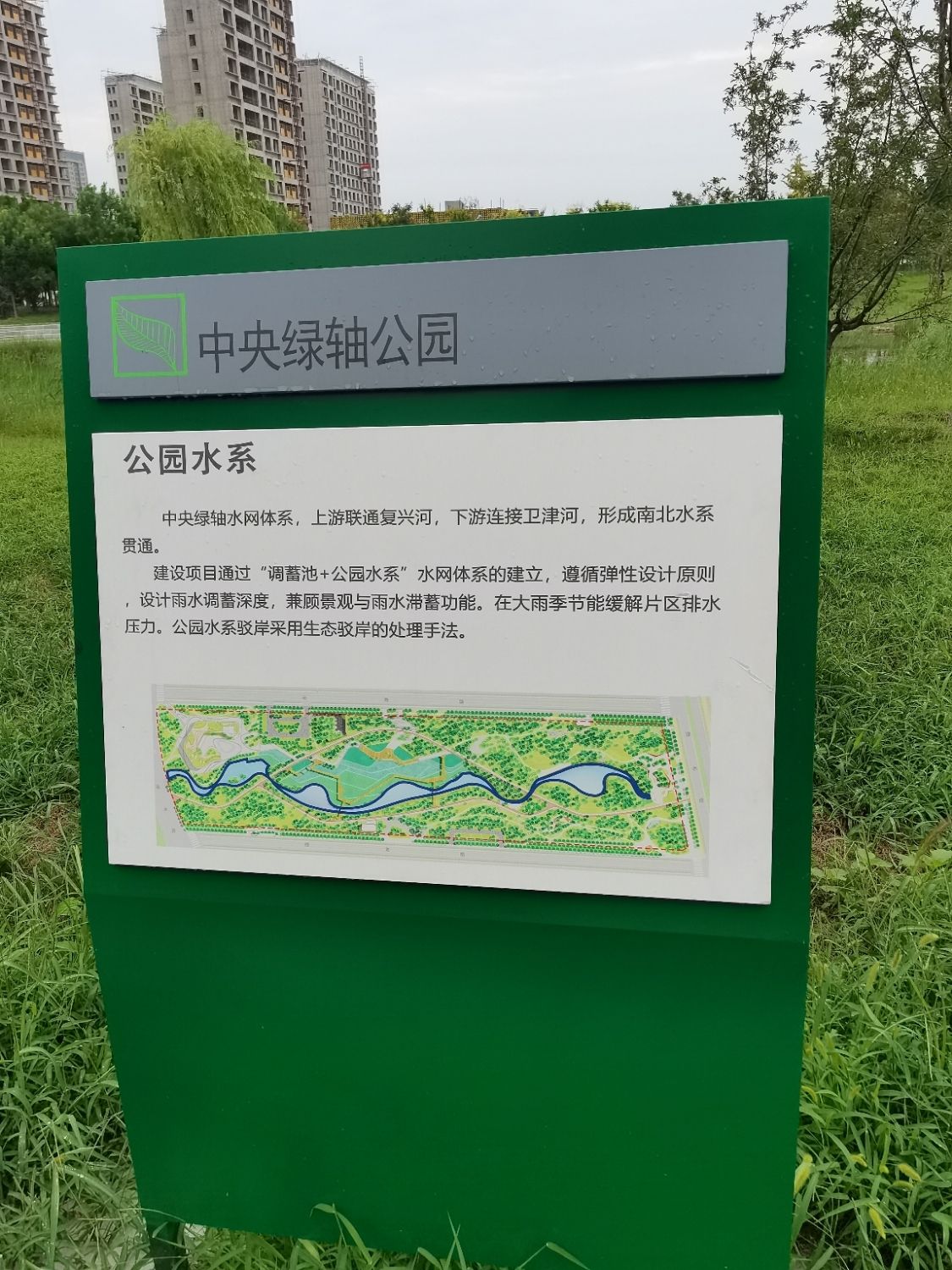 中央绿轴公园水系