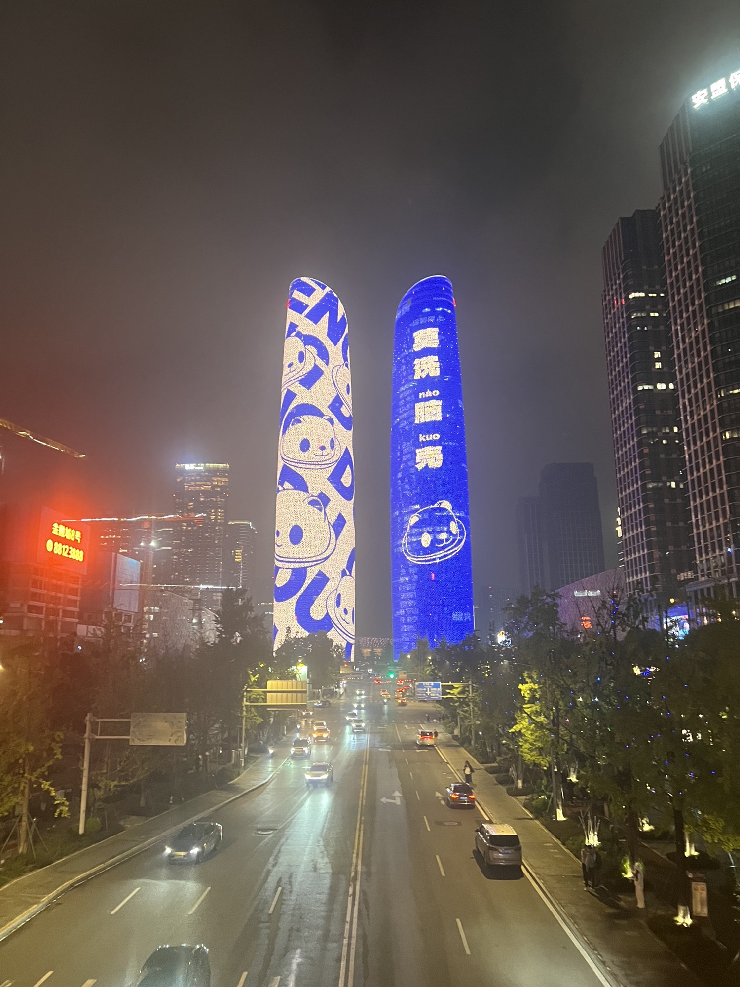 双子塔夜景打卡点